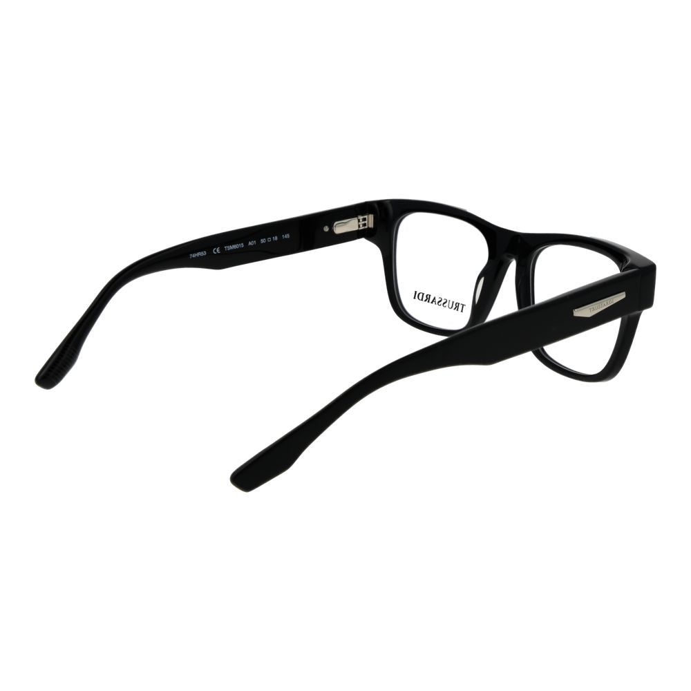 Trussardi Black Acetate Glasses Frames
