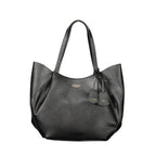 Guess Jeans Nero Poliuretano Women Handbag Guess Jeans