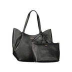 Guess Jeans Nero Poliuretano Women Handbag Guess Jeans