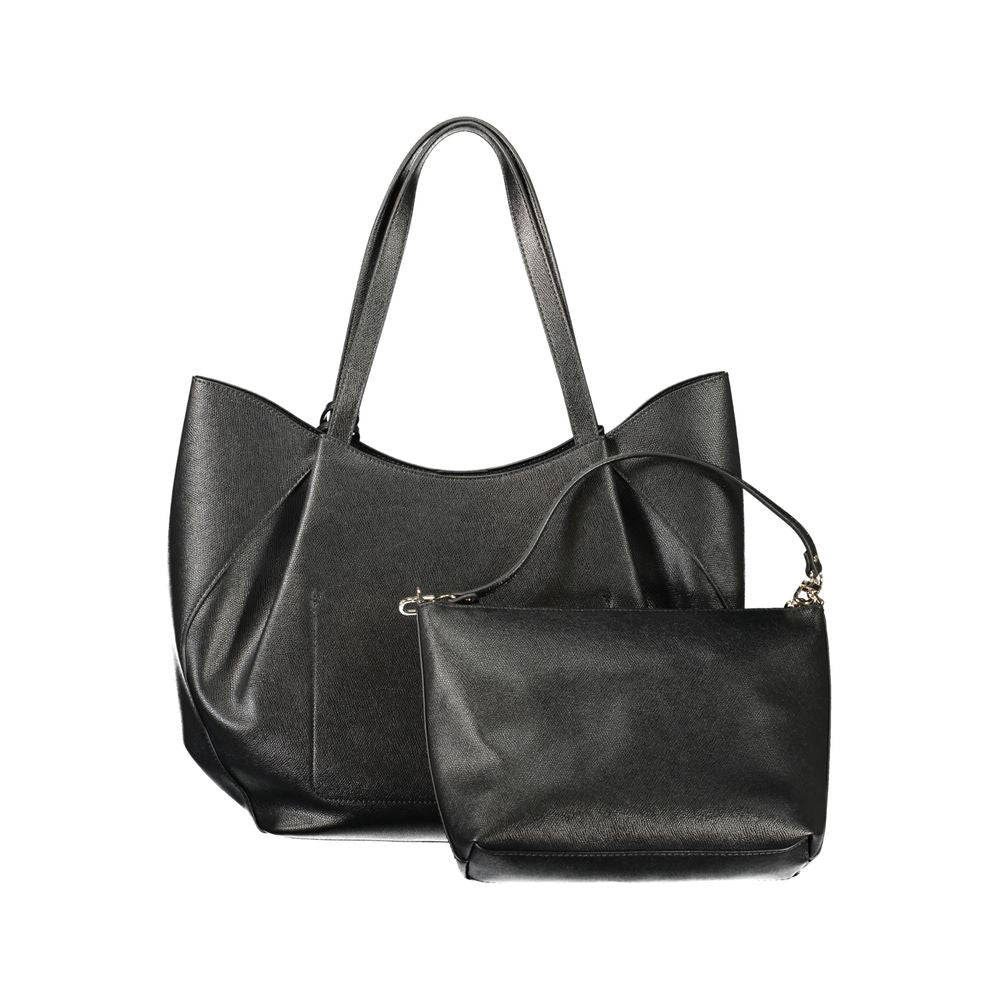 Guess Jeans Nero Poliuretano Women Handbag Guess Jeans