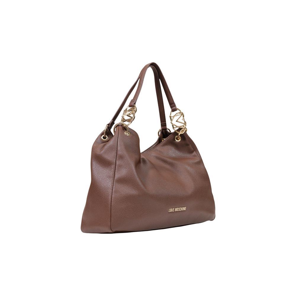 Love Moschino Brown Polyethylene Handbag Love Moschino