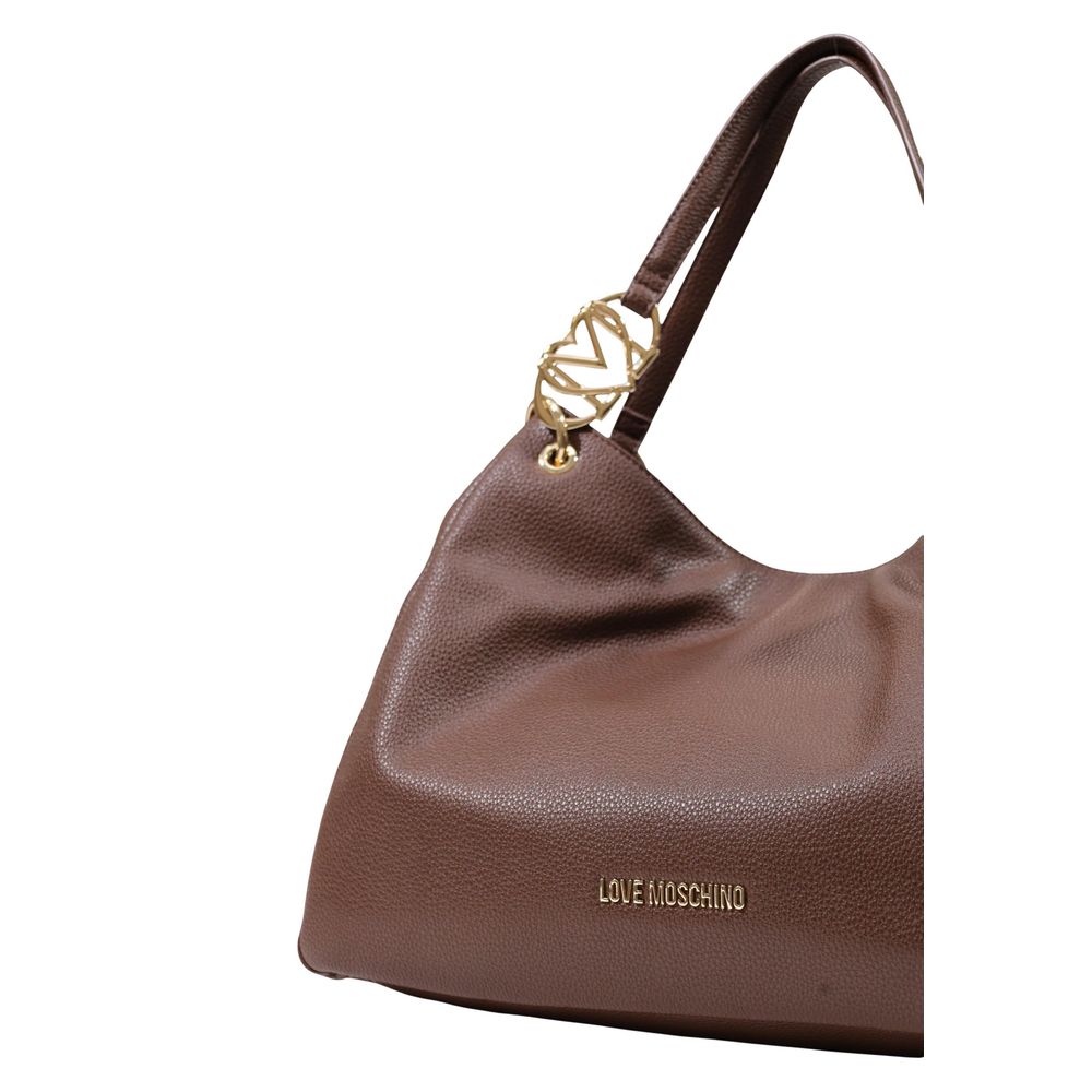 Love Moschino Brown Polyethylene Handbag Love Moschino