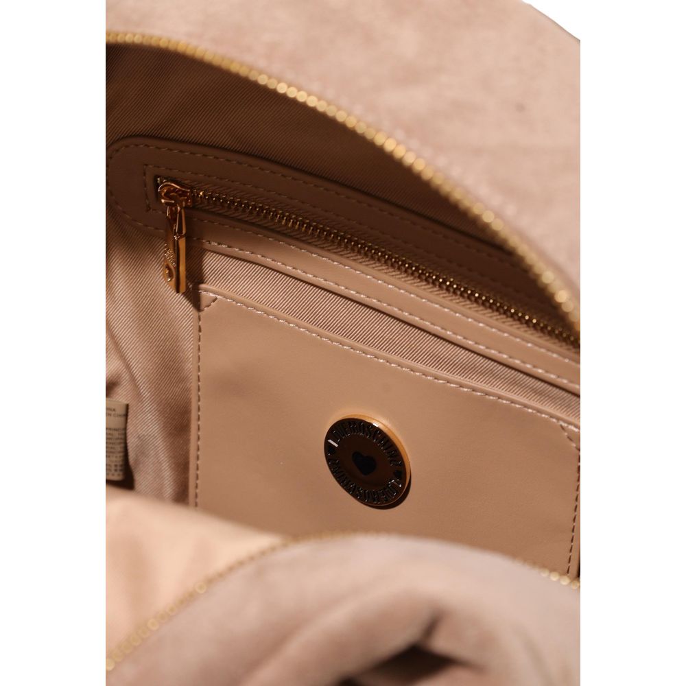 Love Moschino Beige Polyester Backpack Love Moschino