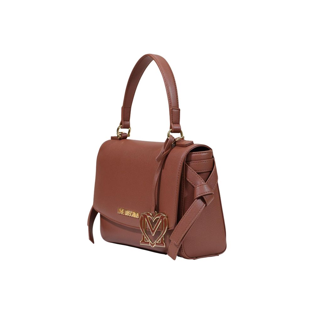 Love Moschino Brown Polyethylene Handbag Love Moschino