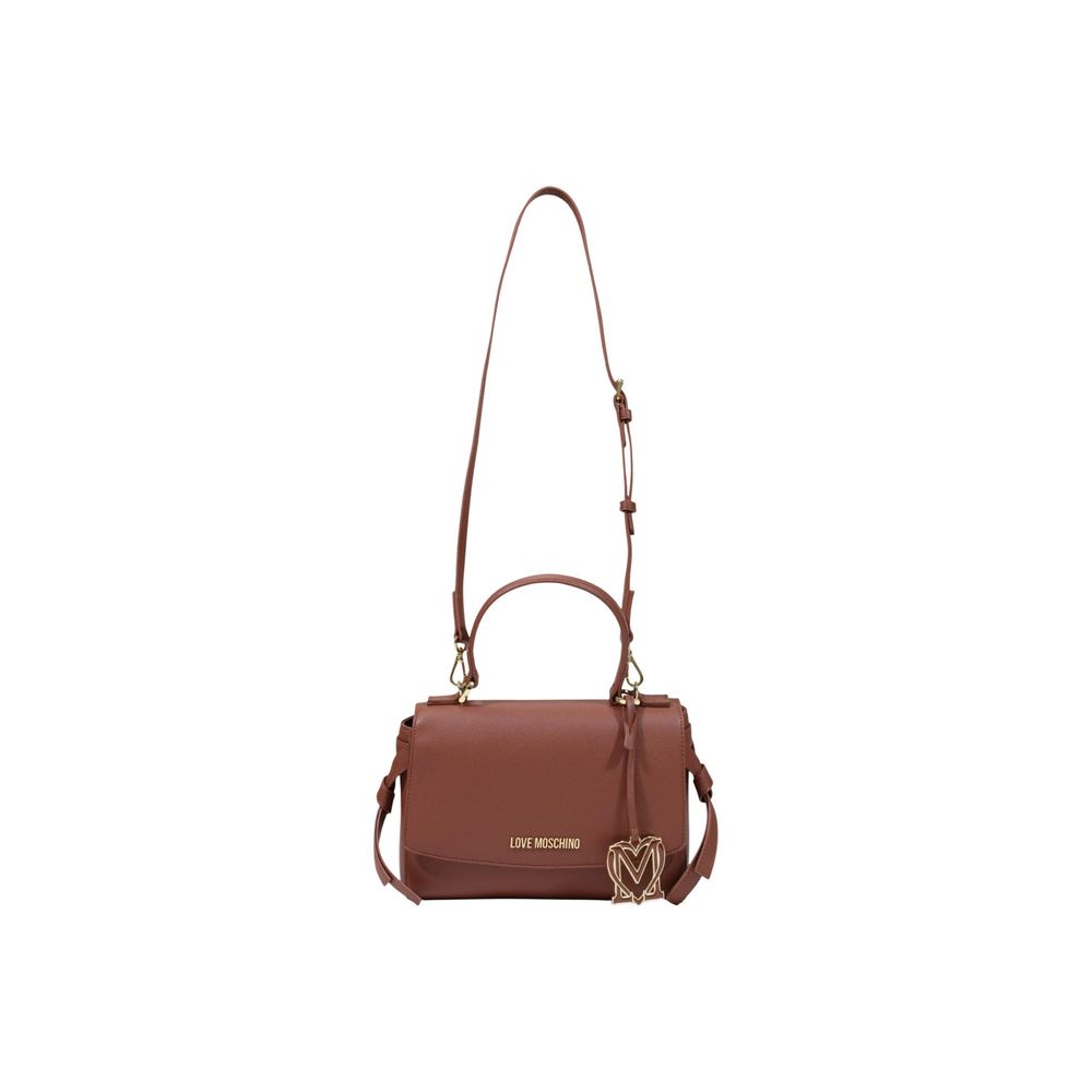 Love Moschino Brown Polyethylene Handbag Love Moschino