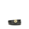 Versace Black Calf Leather Bos Taurus Regular Belt Versace