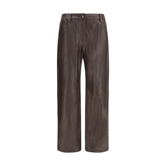 Magda Butrym Brown Leather Pants Magda Butrym