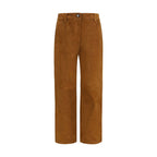 Magda Butrym Brown Lambskin Pants - Eljoys Fashion 