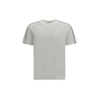 White cotton T-shirt by Burberry with classic logo detail, displayed on a plain background.