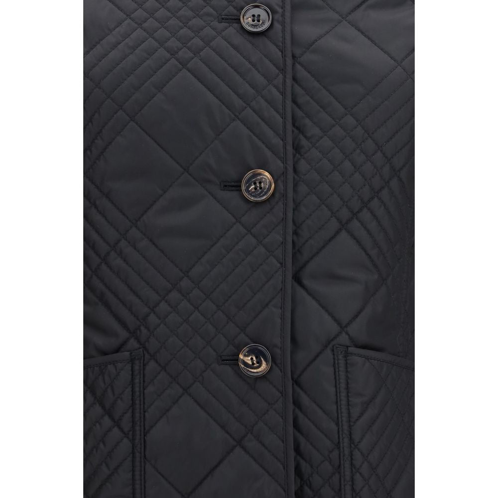 Burberry Black Polyamide Full-Length Jacket Burberry