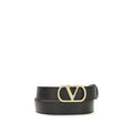 Valentino Garavani Black Calf Leather Bos Taurus Belt Valentino Garavani