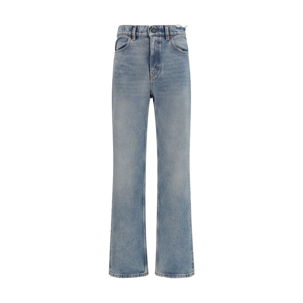Golden Goose Blue Cotton Straight-Leg Jeans Golden Goose
