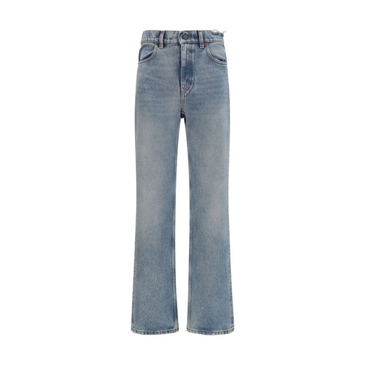Golden Goose Blue Cotton Straight-Leg Jeans Golden Goose