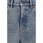 Golden Goose Blue Cotton Straight-Leg Jeans Golden Goose