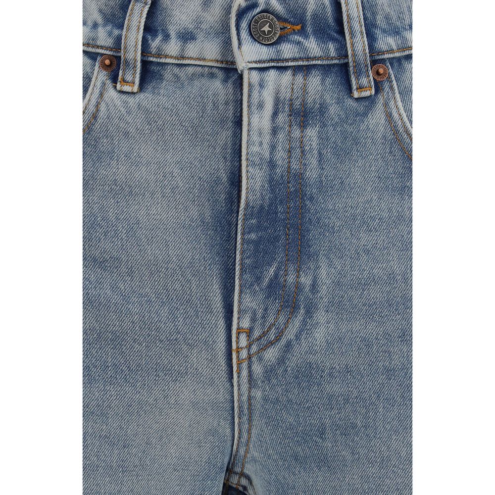 Golden Goose Blue Cotton Straight-Leg Jeans Golden Goose