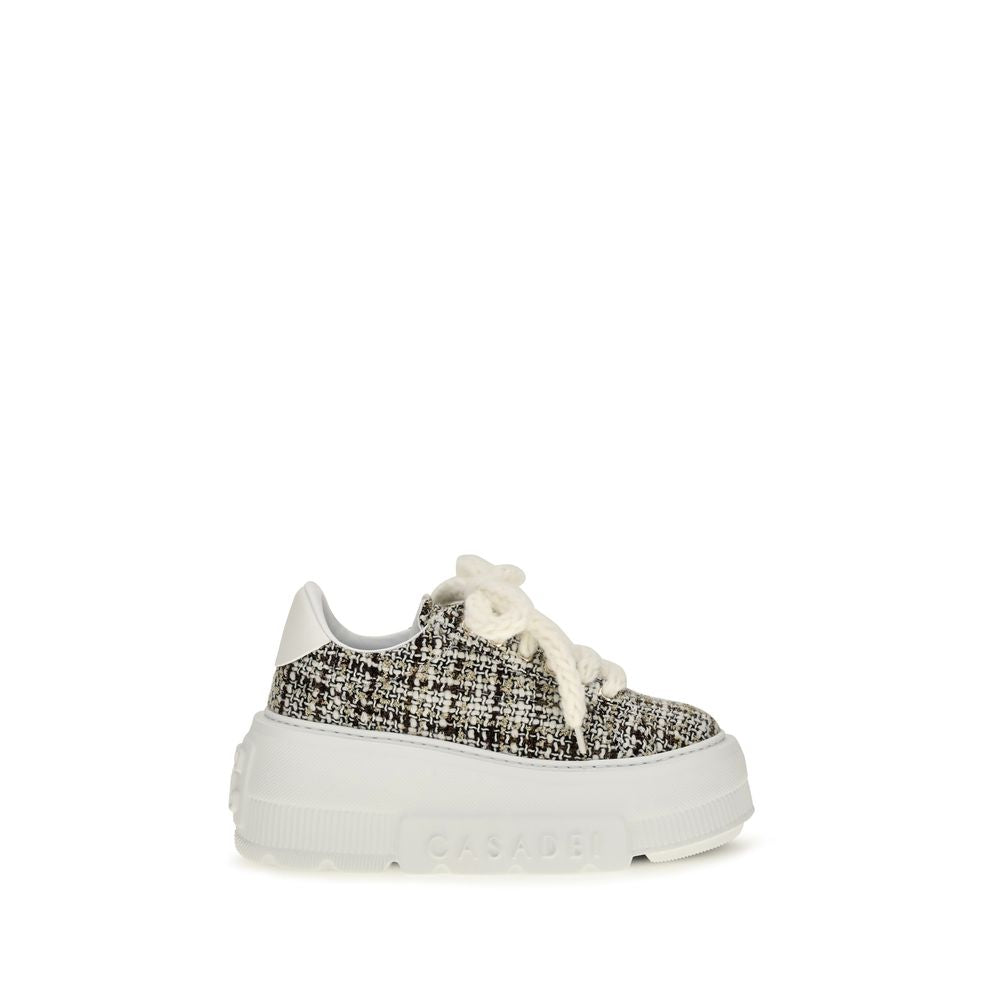 Casadei Multicolor Fabric Platform Sneakers Casadei