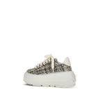 Casadei Multicolor Fabric Platform Sneakers Casadei