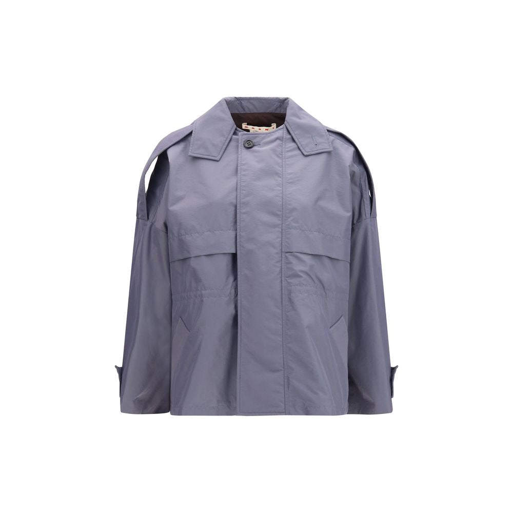 Marni Gray Polyamide Full-Length Jacket Marni