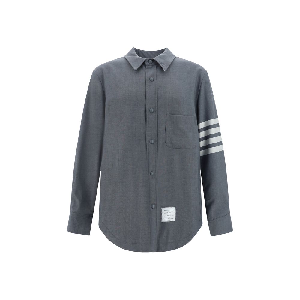 Thom Browne Gray Wool Oves Aries Dress Shirt Thom Browne