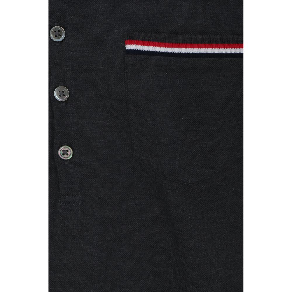Thom Browne Gray Cotton Polo Shirt Thom Browne