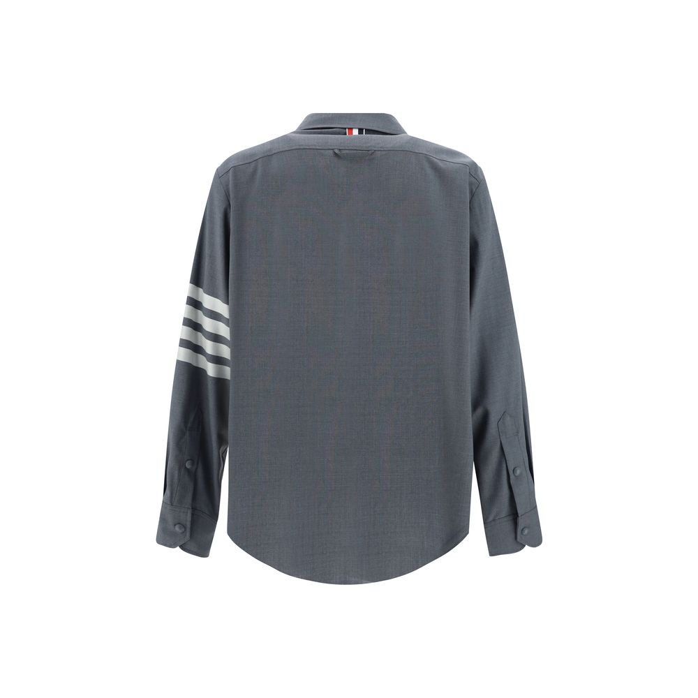 Thom Browne Gray Wool Oves Aries Dress Shirt Thom Browne
