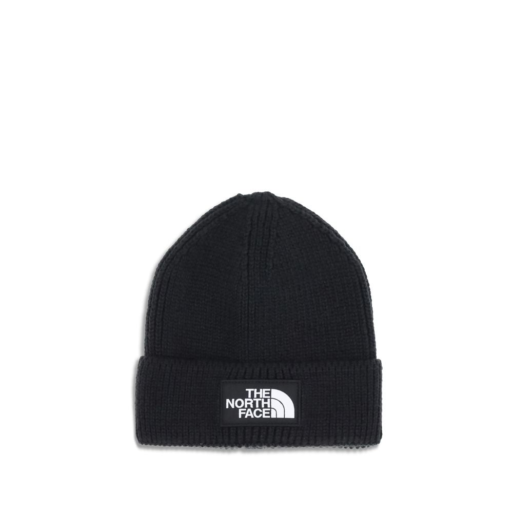 Black The North Face Marabou Beanie with soft, fluffy lining and knit design, ideal for cold weather.