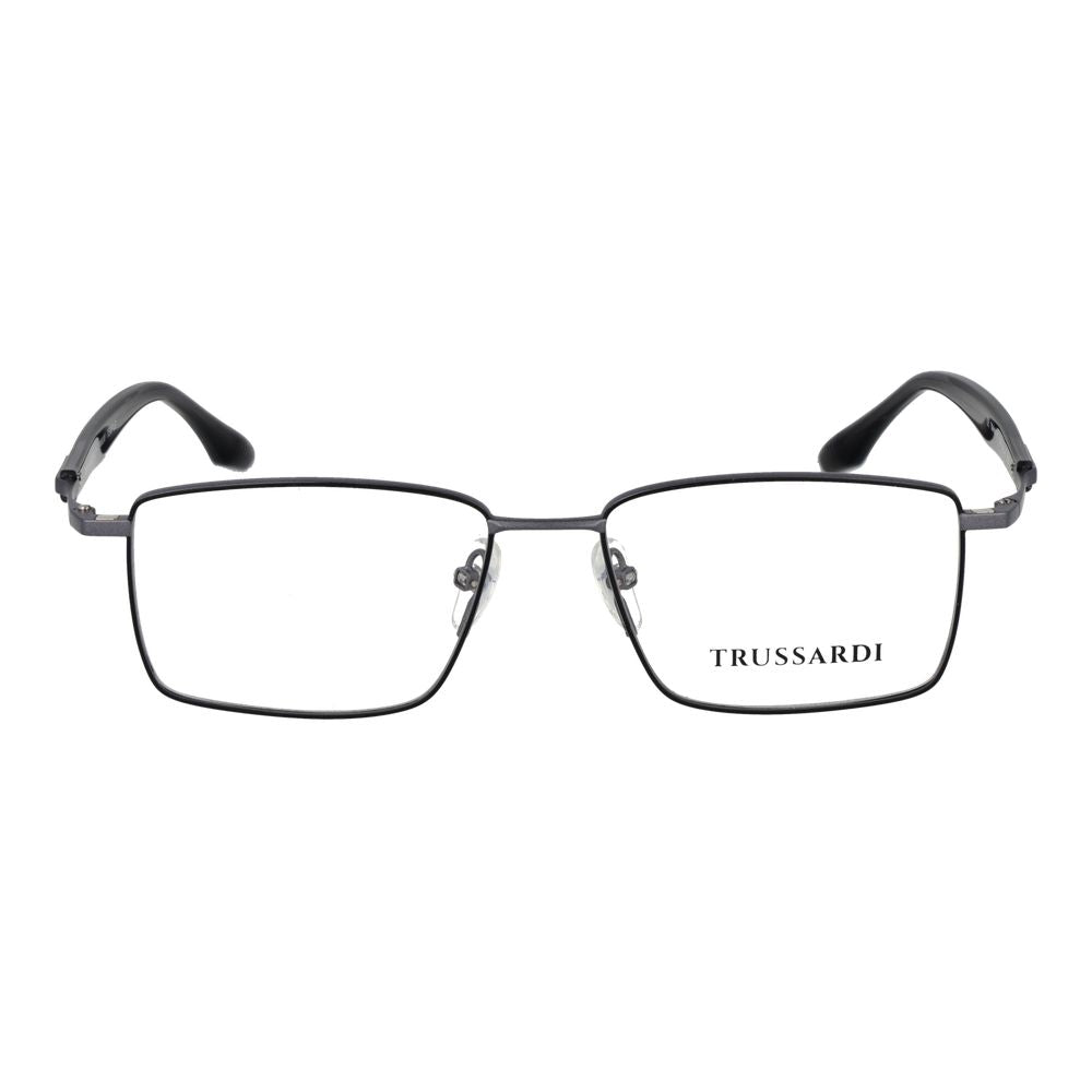 Trussardi Gray Stainless Steel Glasses Frames