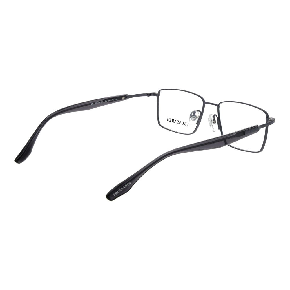 Trussardi Gray Stainless Steel Glasses Frames