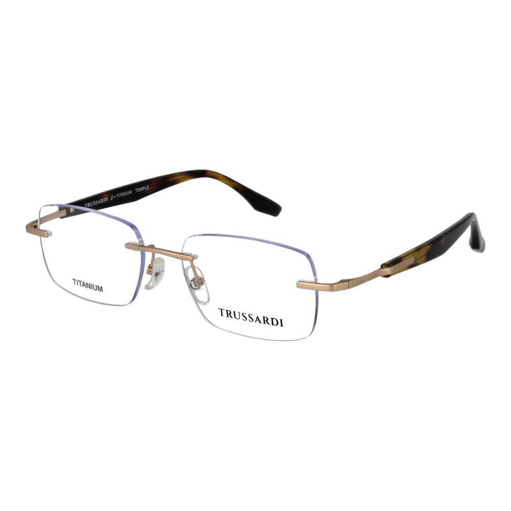 Trussardi Gold Stainless Steel Glasses Frames