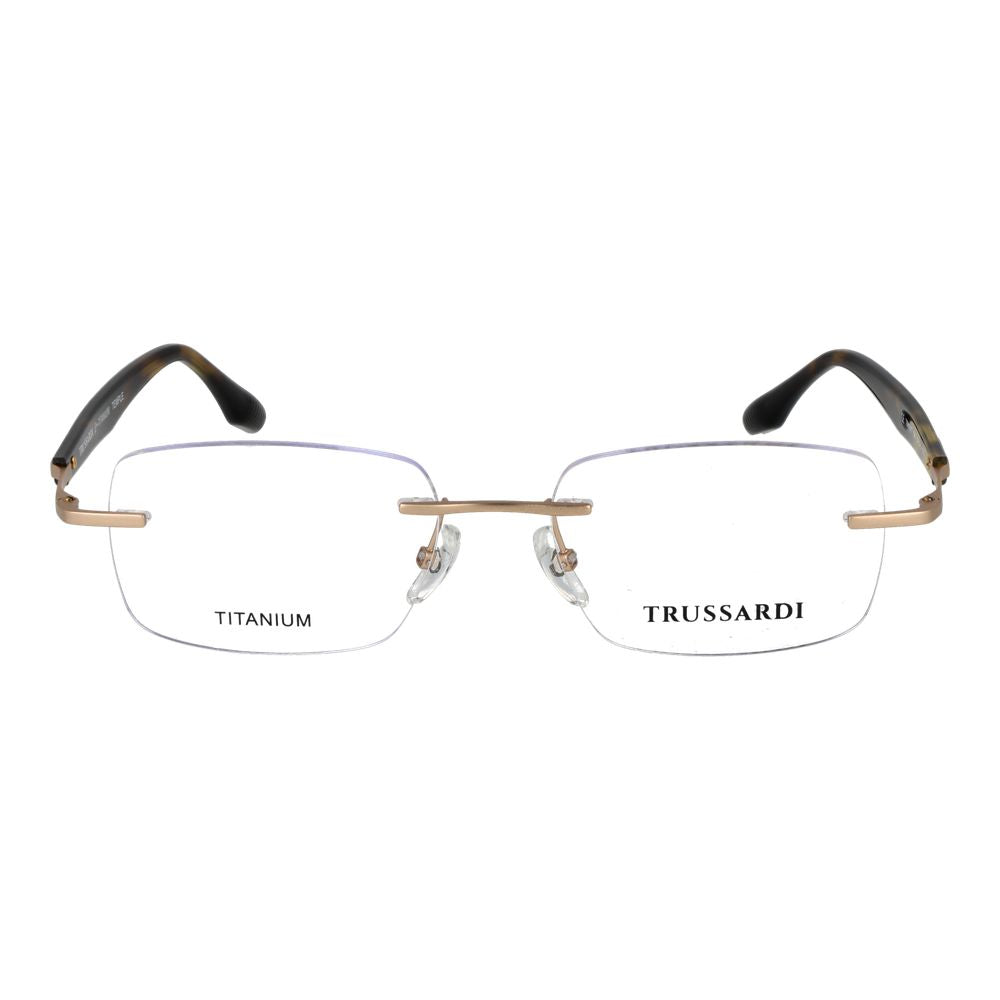 Trussardi Gold Stainless Steel Glasses Frames