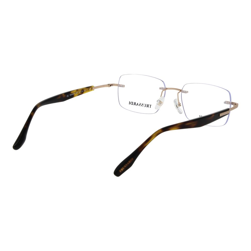 Trussardi Gold Stainless Steel Glasses Frames