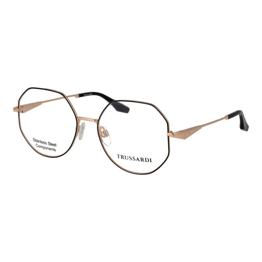 Trussardi Black Stainless Steel Glasses Frames