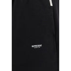 Represent Black Cotton Athletic Pants