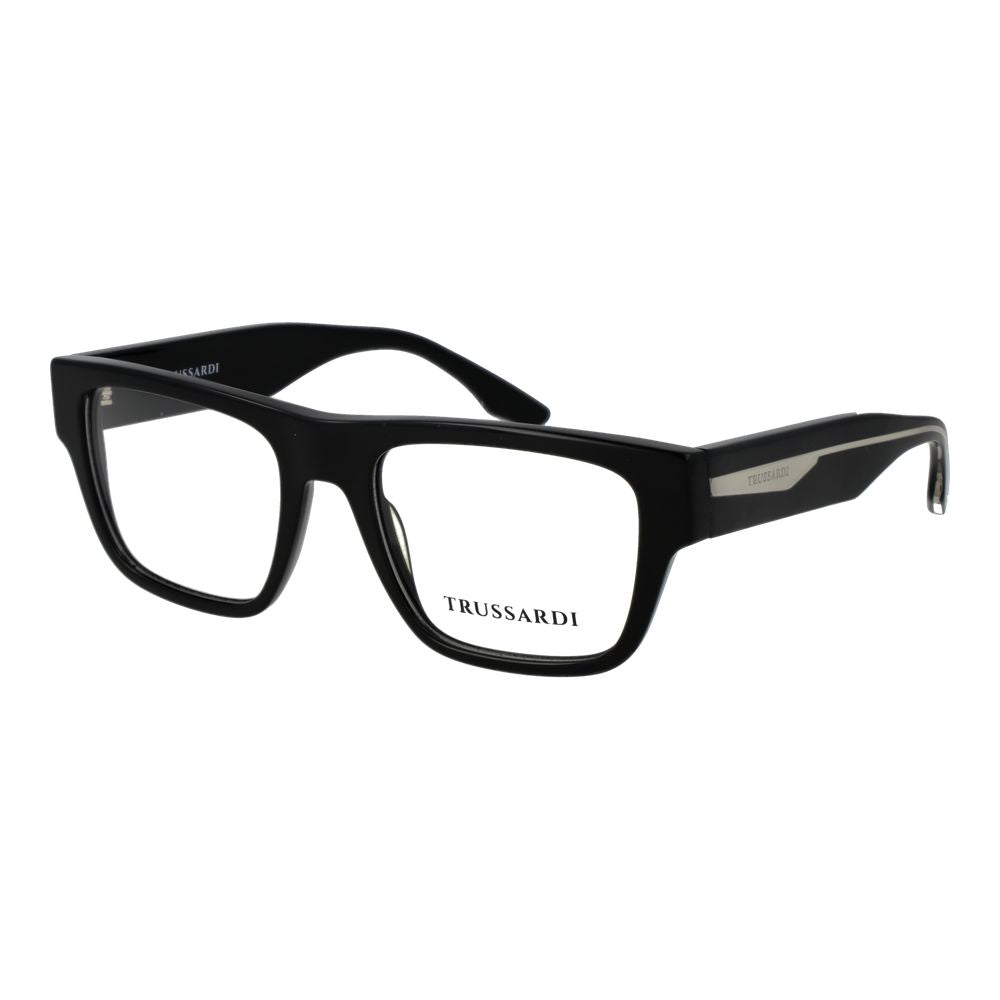 Trussardi Black Acetate Glasses Frames