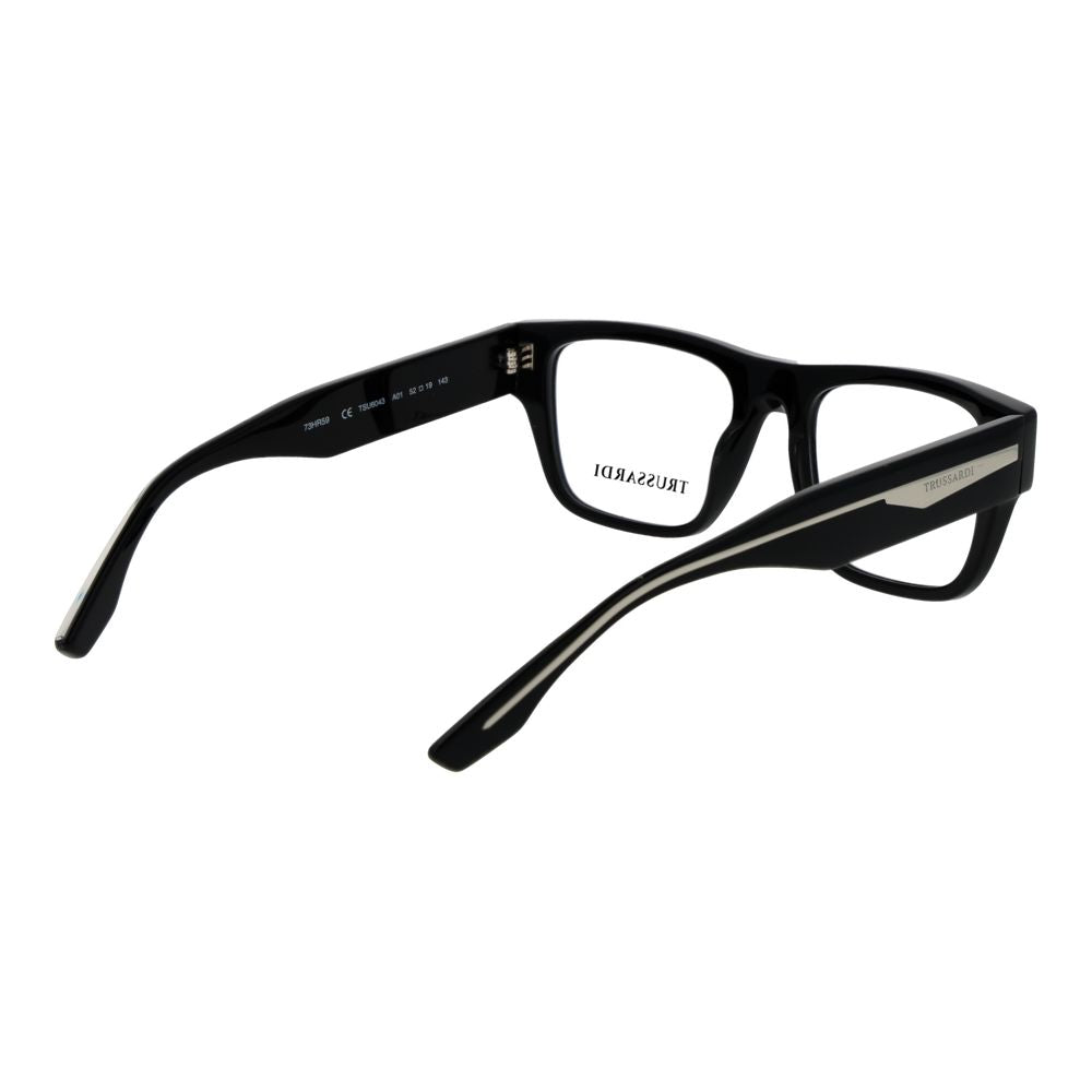 Trussardi Black Acetate Glasses Frames