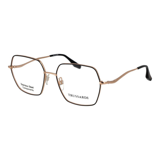 Trussardi Black Stainless Steel Glasses Frames