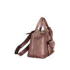 Coccinelle Brown Leather Womens Bag with Handles and Shoulder Strap Coccinelle