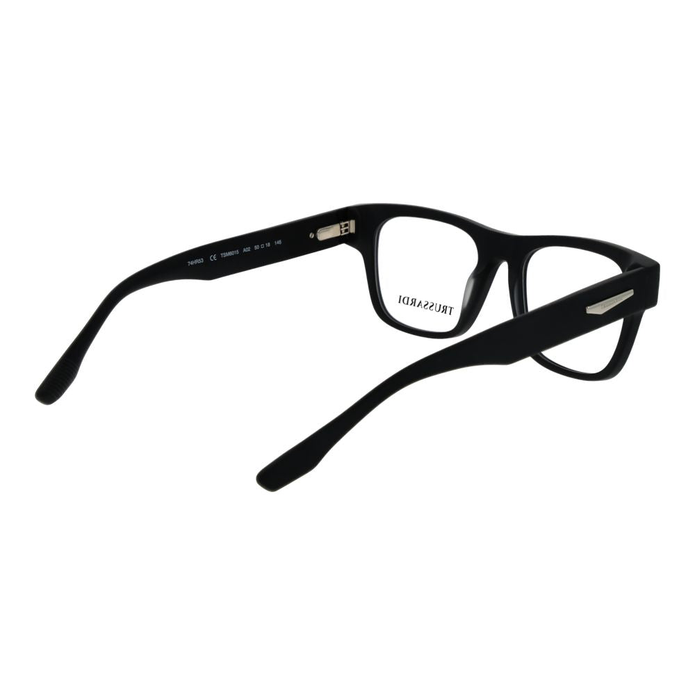 Trussardi Black Acetate Glasses Frames