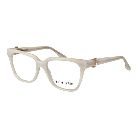 Trussardi White Acetate Glasses Frames