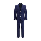 Brunello Cucinelli Blue Wool Oves Aries Two-Piece Suit Brunello Cucinelli