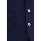 Brunello Cucinelli Blue Wool Oves Aries Two-Piece Suit Brunello Cucinelli