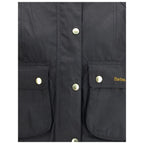 Barbour Black Cotton Full-Length Jacket