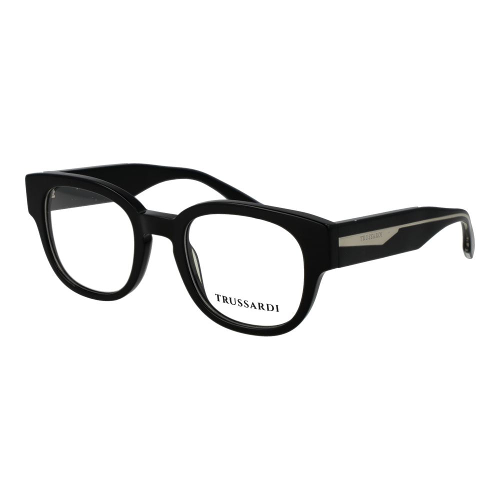 Trussardi Black Acetate Glasses Frames Trussardi