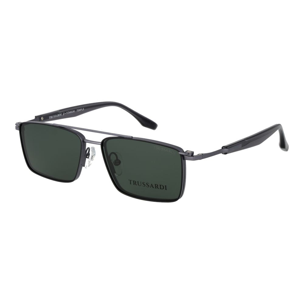 Trussardi Gray Titanium Glasses Frames Trussardi