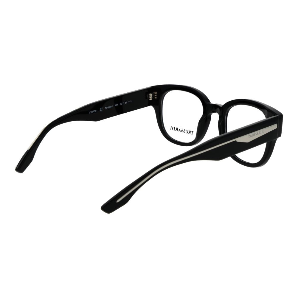 Trussardi Black Acetate Glasses Frames Trussardi