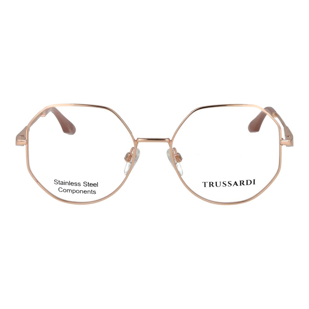 Trussardi Rose Gold Stainless Steel Glasses Frames