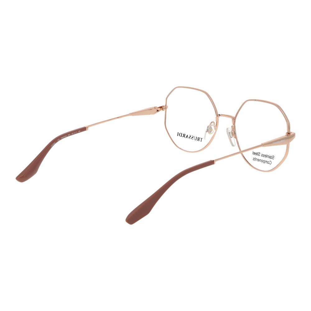 Trussardi Rose Gold Stainless Steel Glasses Frames
