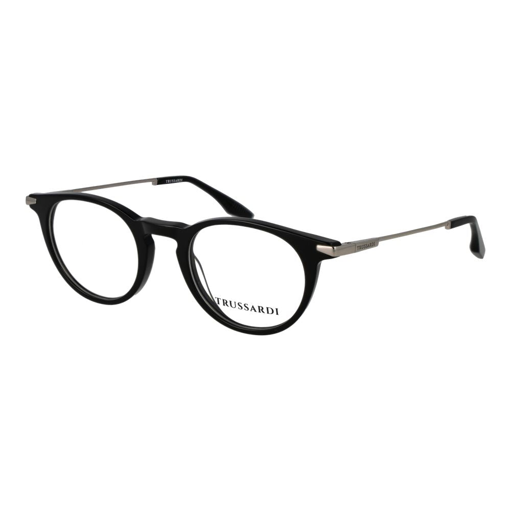 Trussardi Black Acetate Glasses Frames