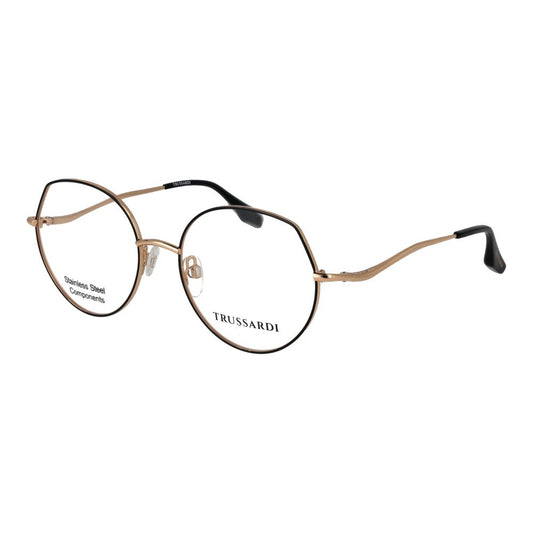 Trussardi Black Stainless Steel Glasses Frames