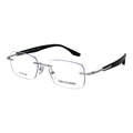 Trussardi Silver Stainless Steel Glasses Frames